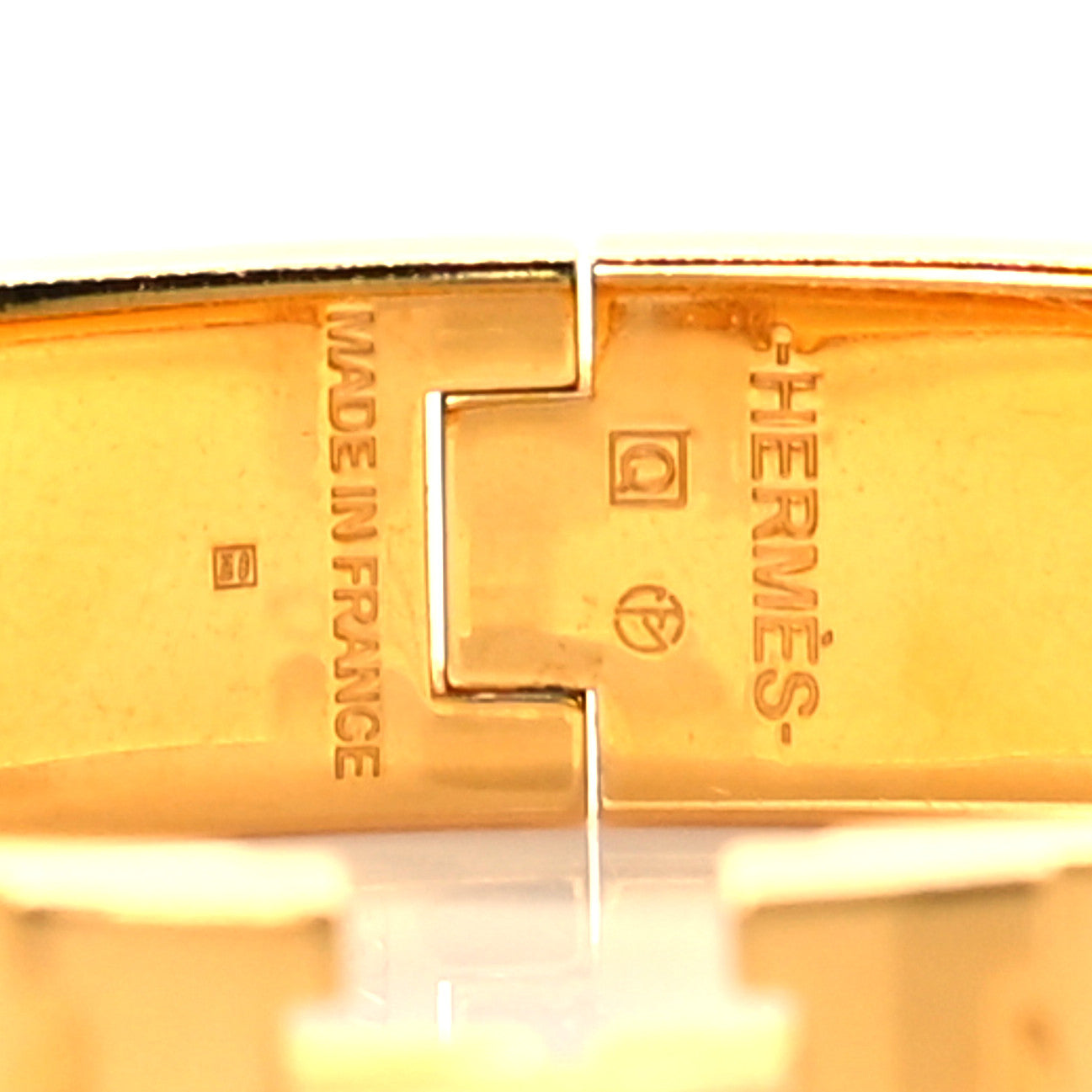 Hermes Enamel Narrow Clic Clac H Bracelet PM White 4 of 4