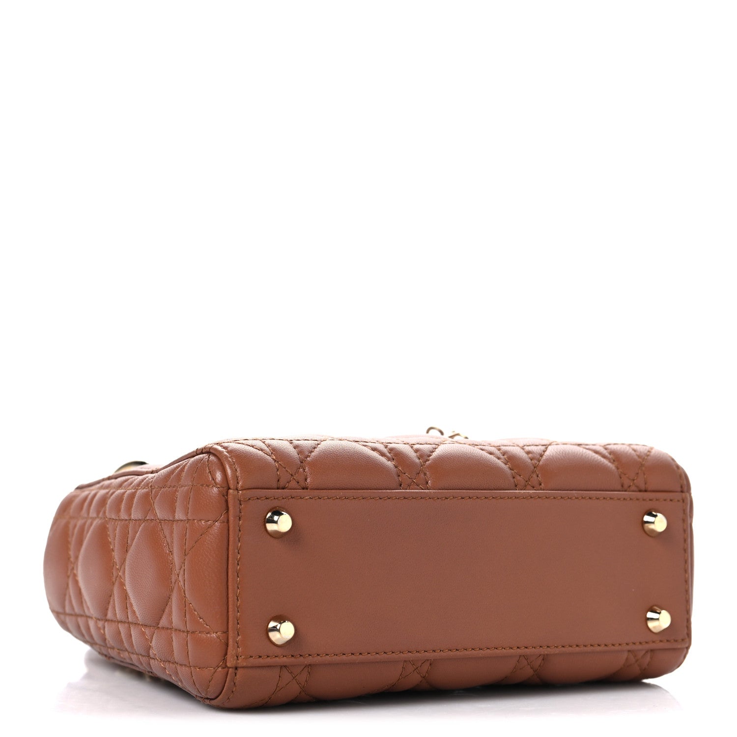 Christian Dior Lambskin Cannage Mini Lady Dior Tan 4 of 11