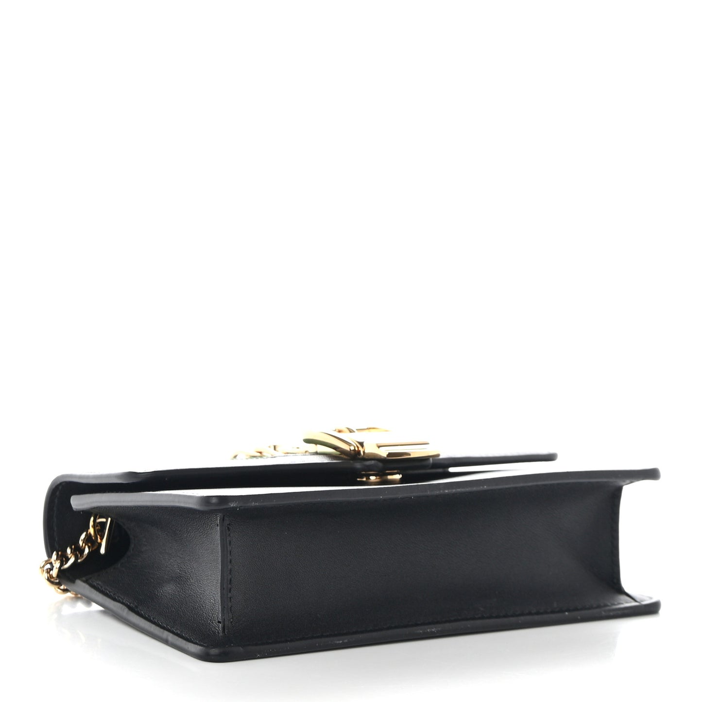 Calfskin Super Mini Sylvie Chain Shoulder Bag Black
