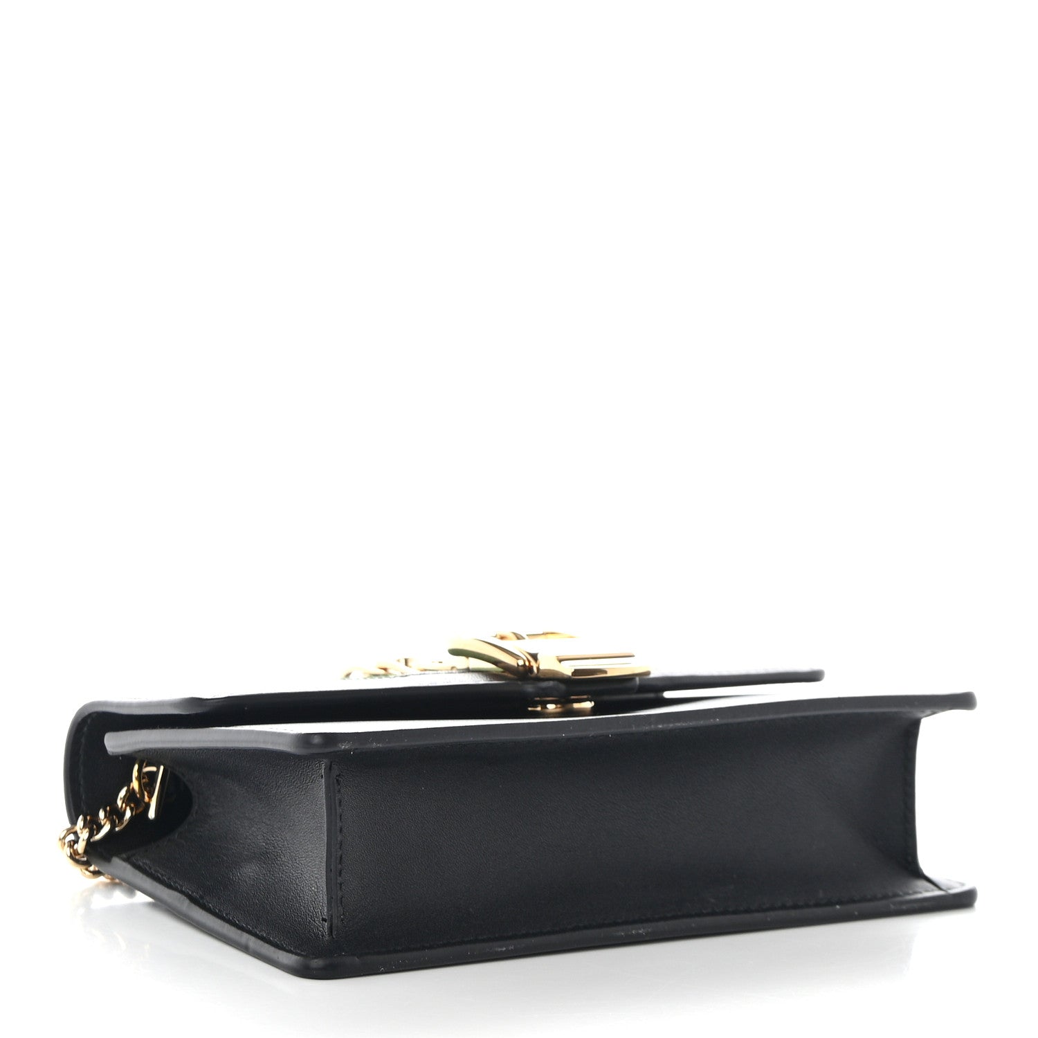 Gucci Calfskin Super Mini Sylvie Chain Shoulder Bag Black 4 of 11