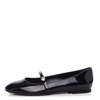Louis Vuitton Patent Uniformes Ballet Flats 38 Black 1 of 10