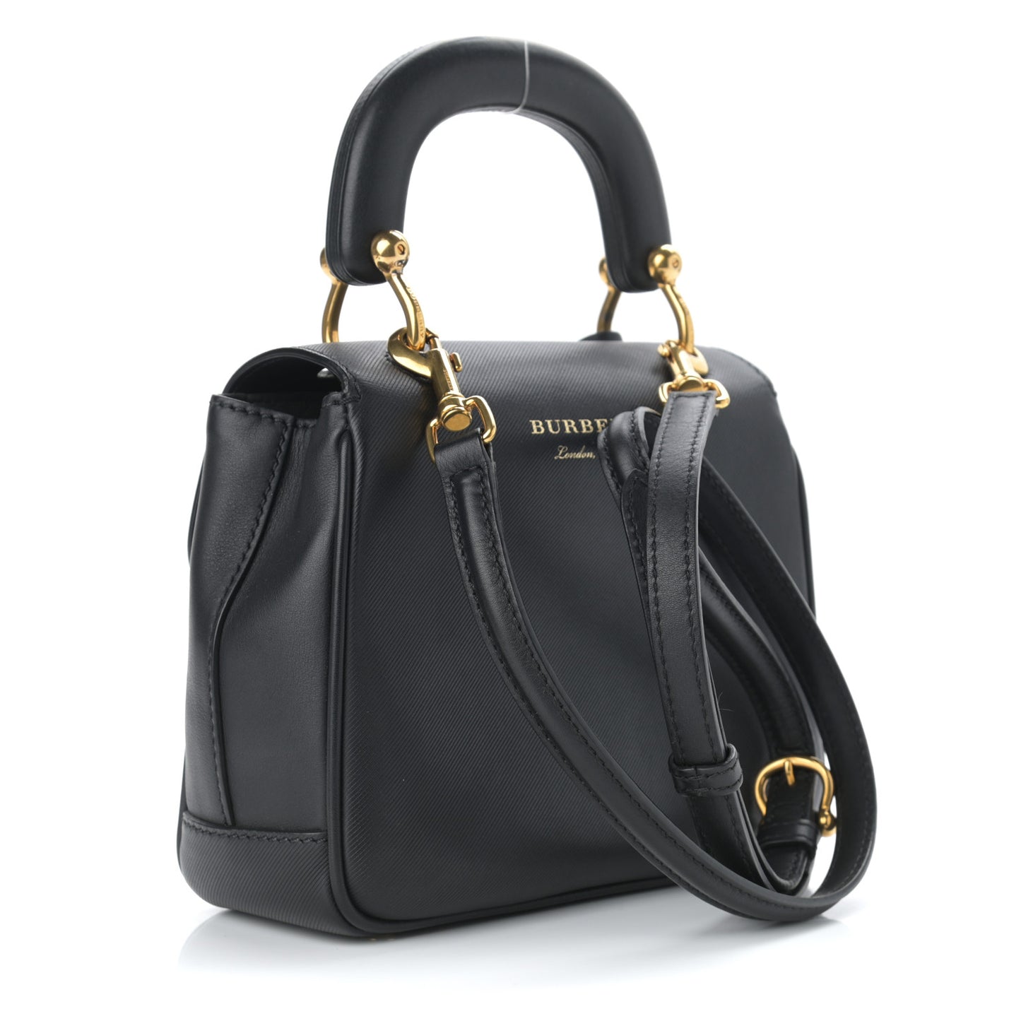 Trench Calfskin Mini DK88 Top Handle Bag Black