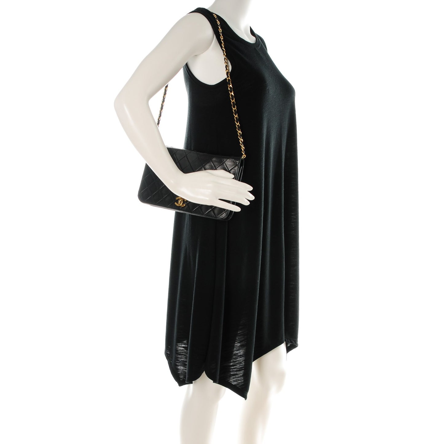 Lambskin Small Single Flap Black