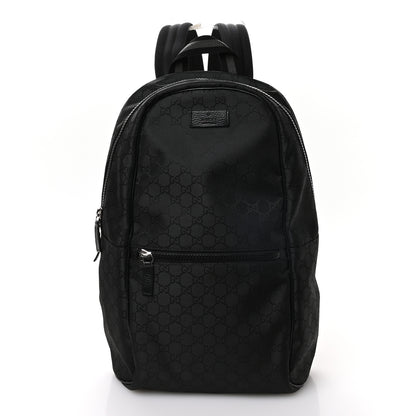 Gucci Nylon Monogram Slim Backpack Black 1 of 10