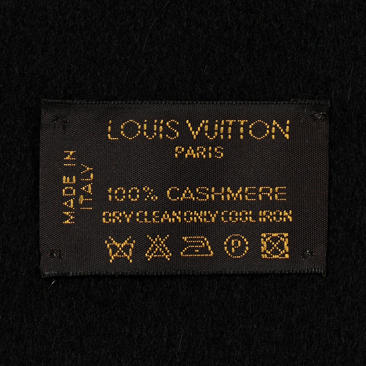 Cashmere Jhelam Muffler Scarf Black