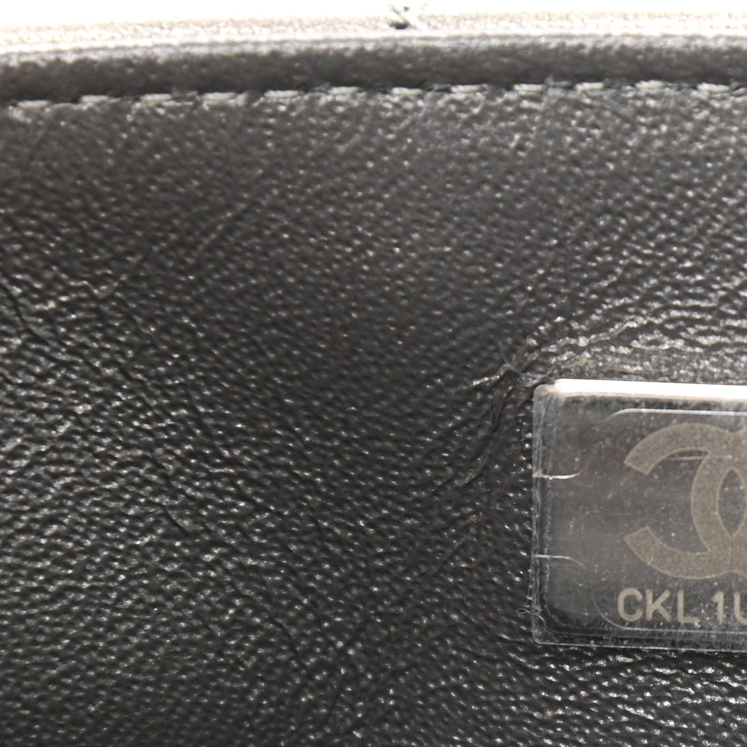 Chanel Iridescent Calfskin Quilted Mini Rectangular Flap Charcoal Grey 8 of 10