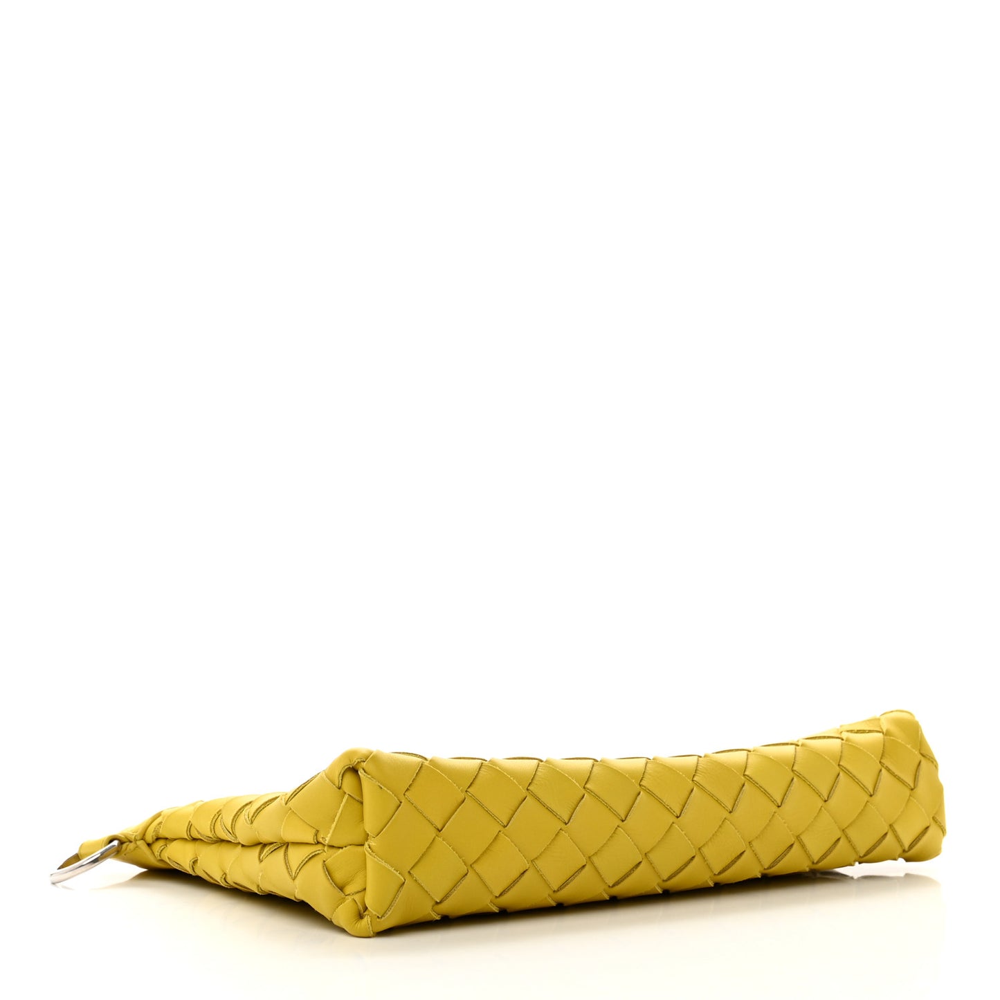 Nappa Intrecciato Flat Zip Pouch Buttercup