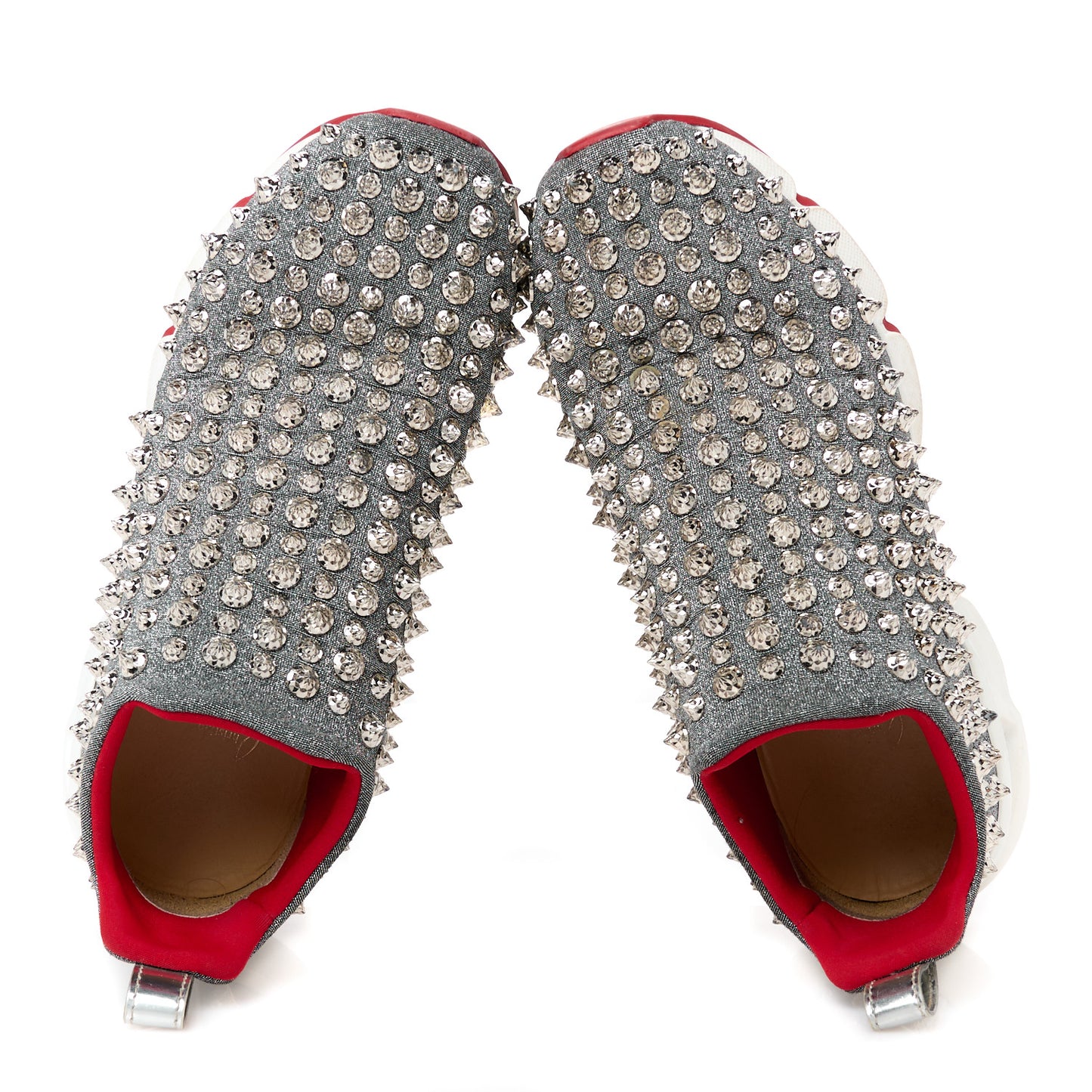 Neo Lame Spike Sock Donna Flat Sneakers 36 Snow Silver