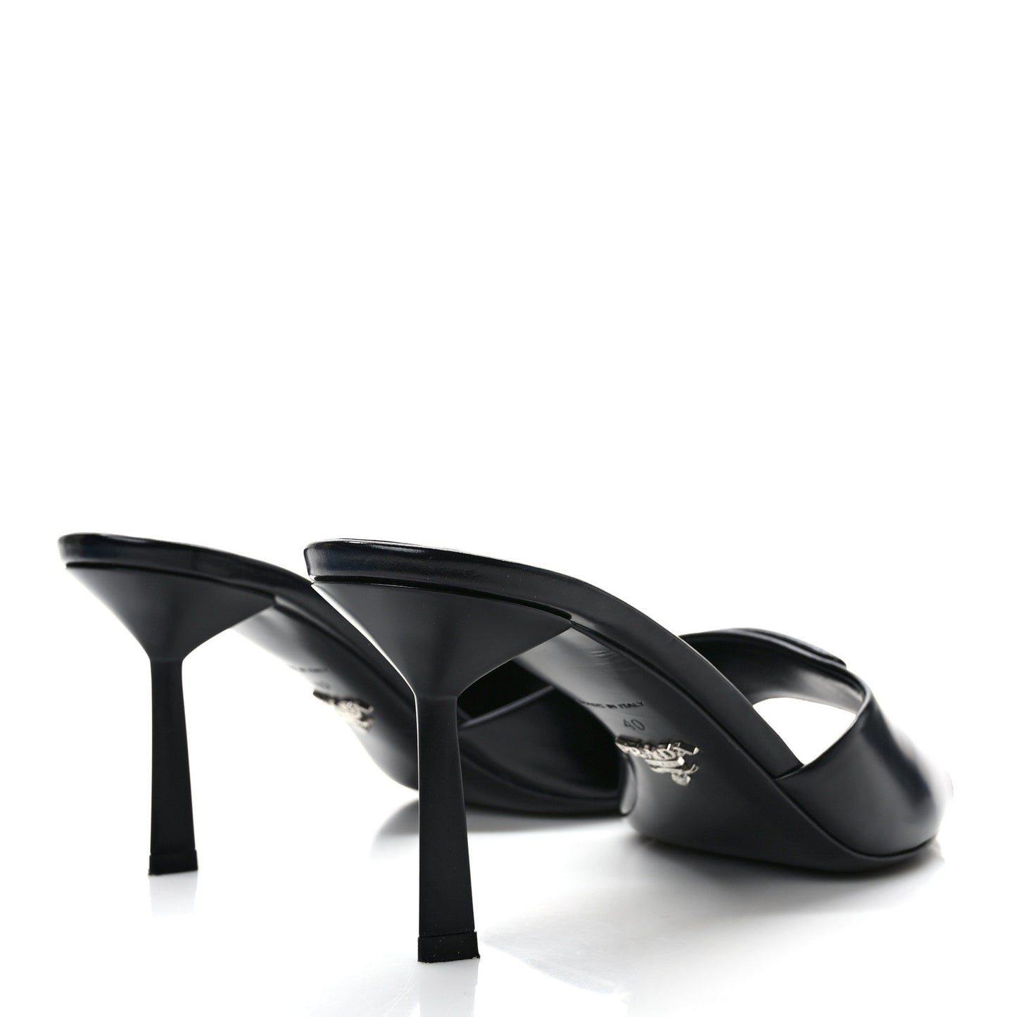 Spazzolato Logo 75mm Slide Sandals 40 Black