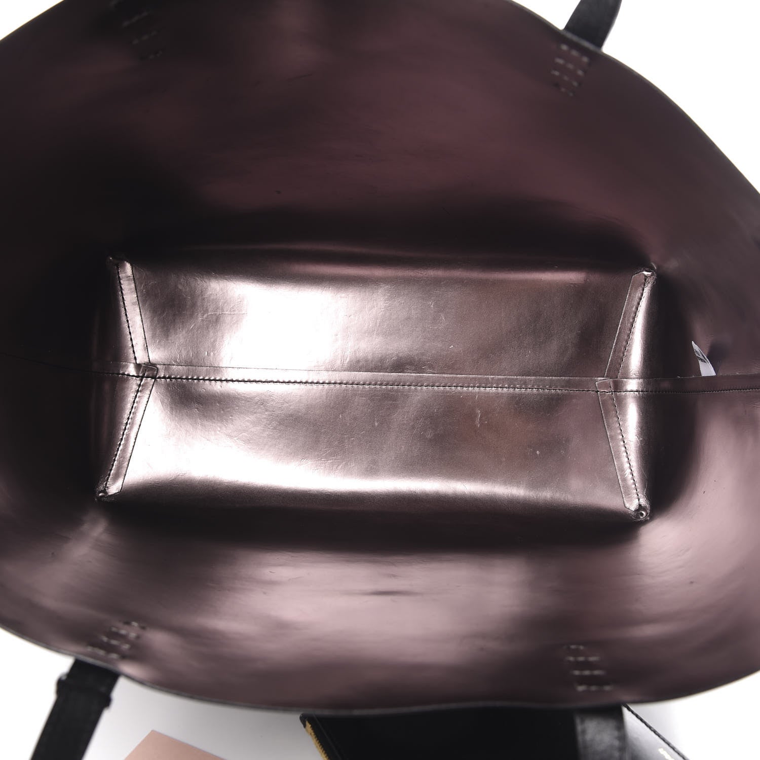 Mansur Gavriel Smooth Calfskin Large Shopping Tote Black Argento 6 of 17