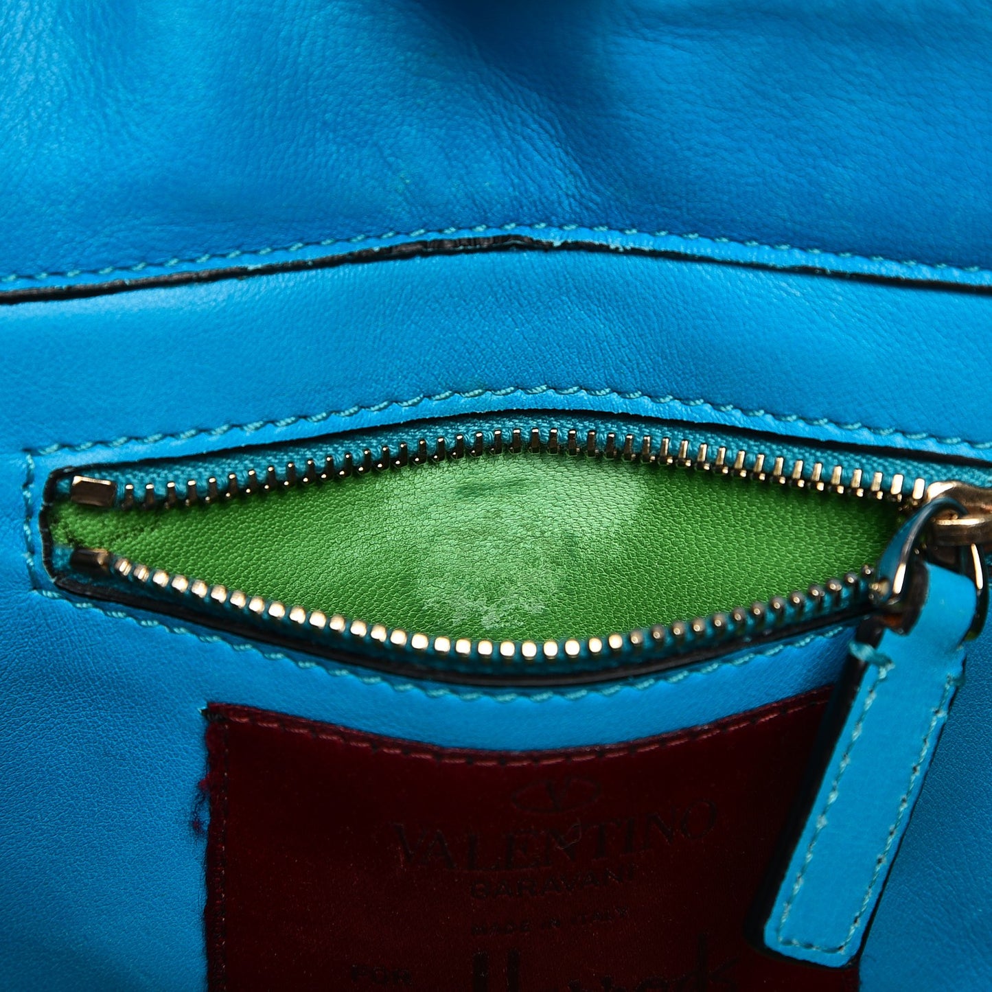 Vitello Monochrome Mini Rockstud Tote Parrot