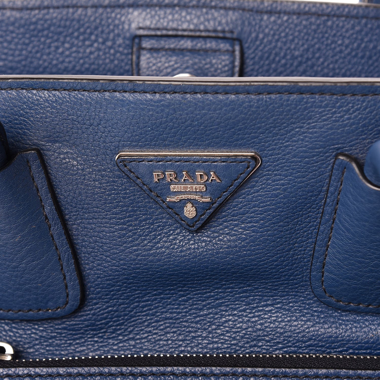 Prada Vitello Phenix Shopping Tote Bluette 6 of 15