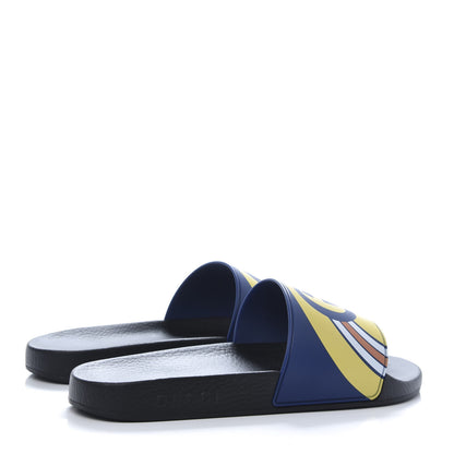 Gucci Rubber GG Rainbow Mens Pursuit Pool Slide Sandals 11 Electric Blue Multicolor 4 of 8