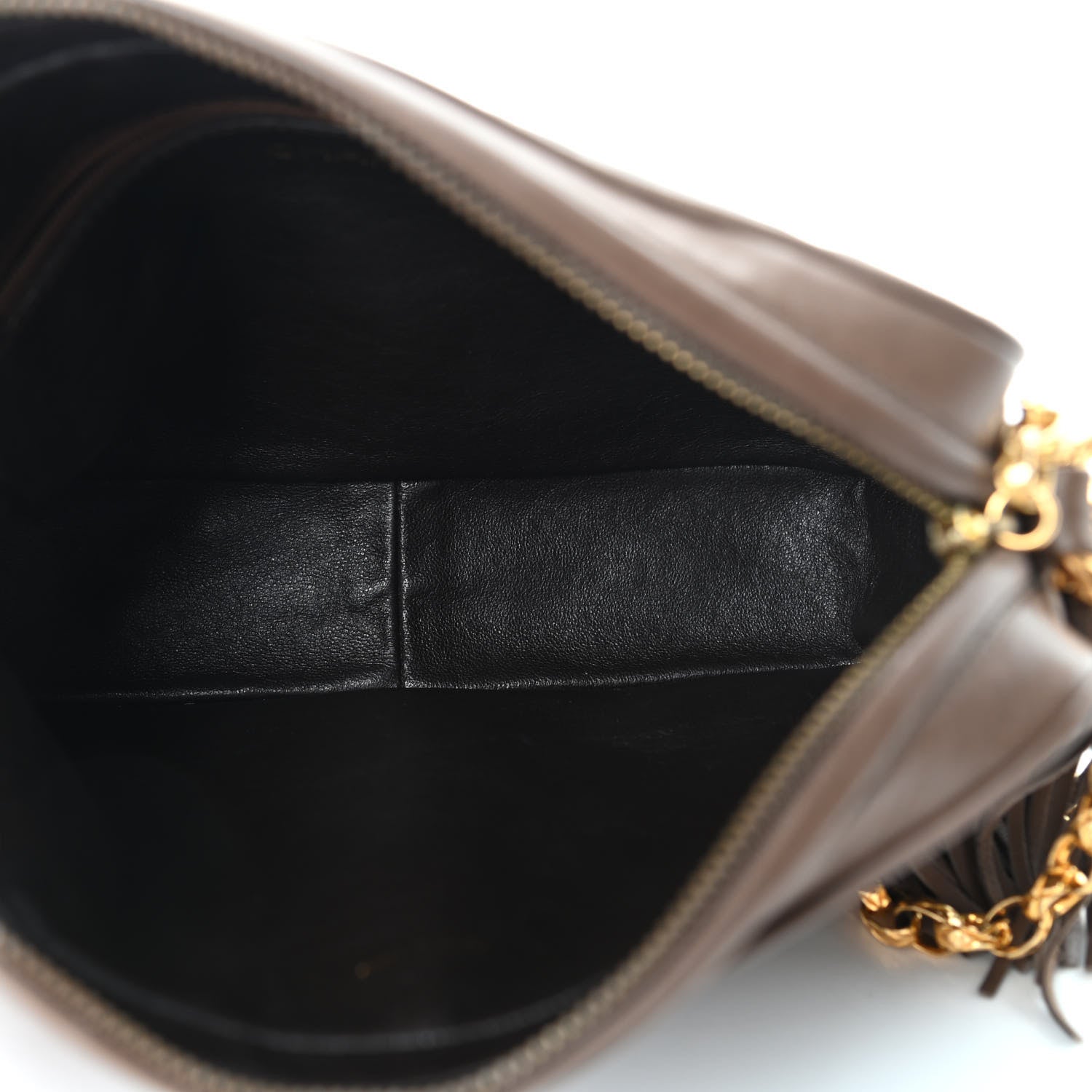 Chanel Lambskin Quilted Tassel Camera Case Brown 5 of 10