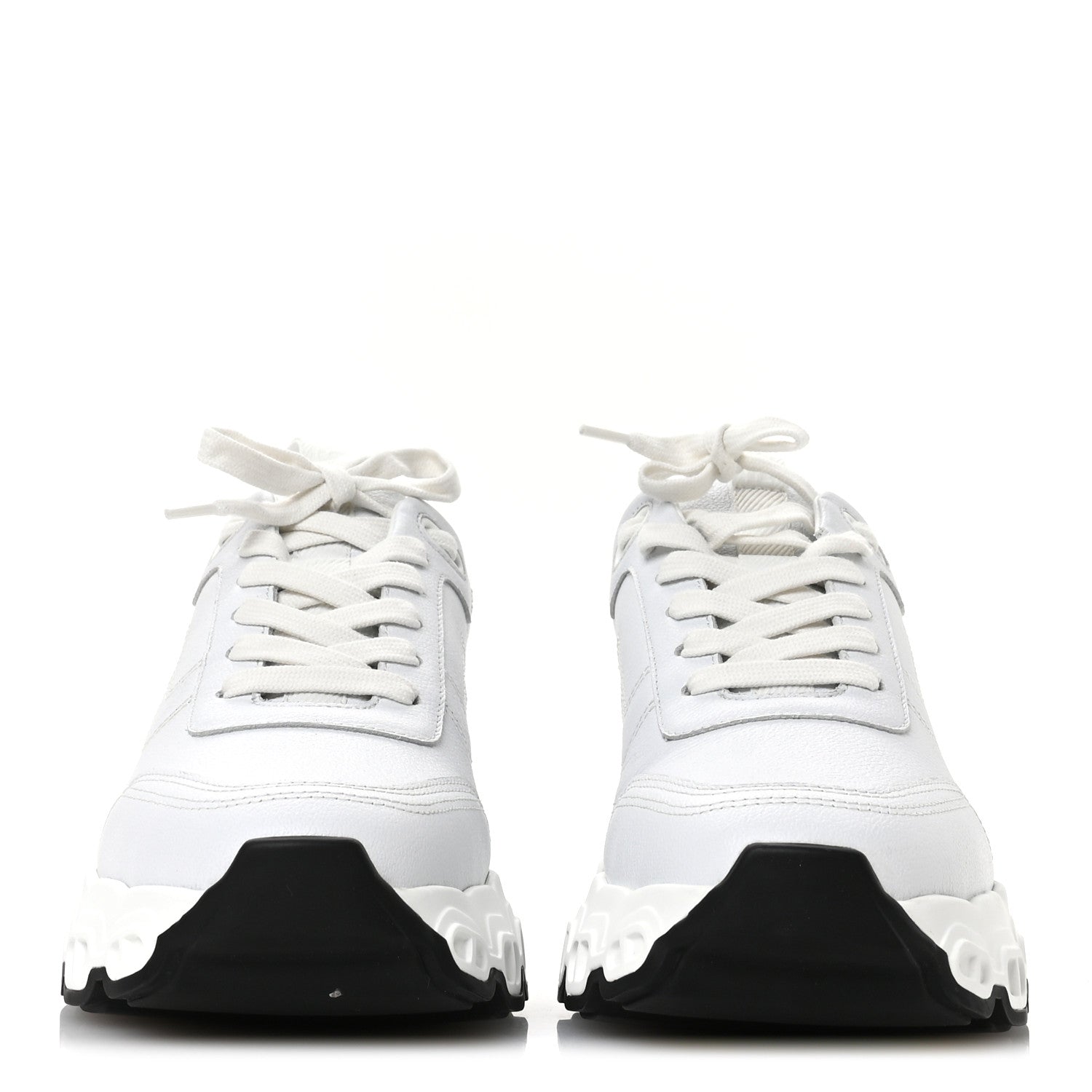 Hermes Parachute Fabric Calfskin Impulse Sneakers 37.5 White 3 of 9