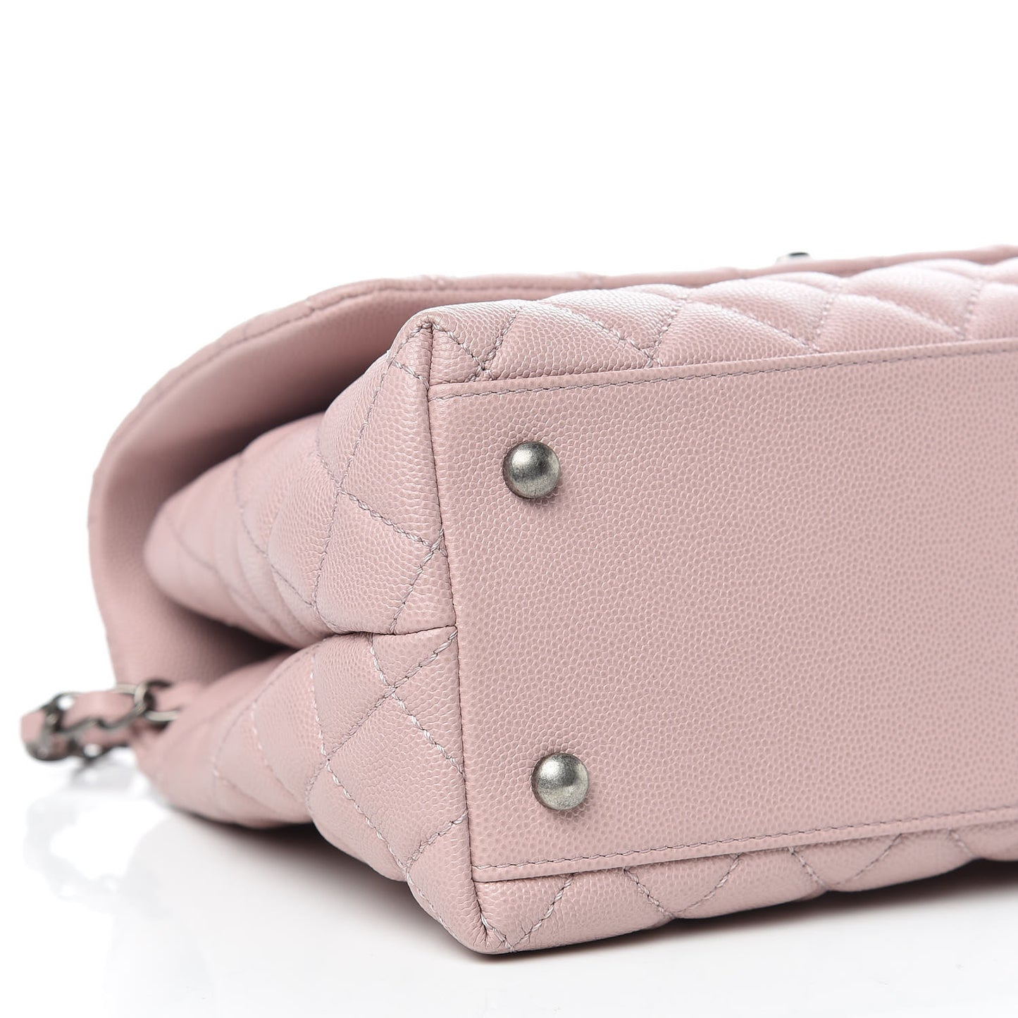 Caviar Quilted Small Coco Handle Flap Pink