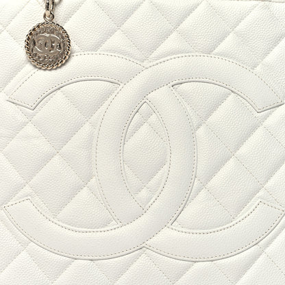 Chanel Caviar Quilted Medallion Tote White 8 of 11