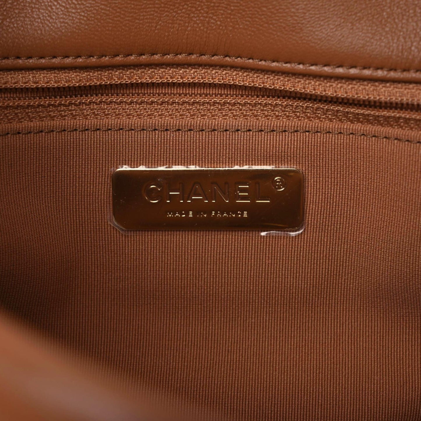 Lambskin Quilted Medium Chanel 19 Flap Brown