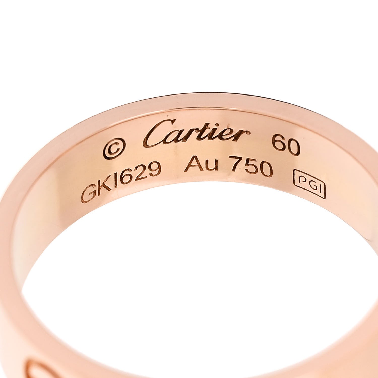 Cartier 18K Pink Gold 5.5mm LOVE Ring 60 9.25 4 of 4