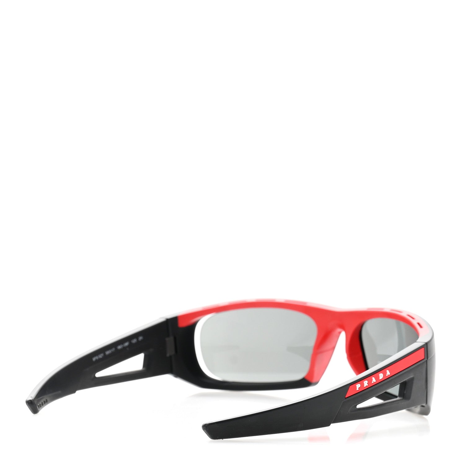 Prada Metal Rubber Linea Rossa Sport Sunglasses SPS 02Y Black 4 of 8
