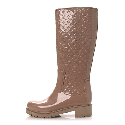 Louis Vuitton Rubber Embossed Monogram Splash Rain Boots 36 Rose Florentin 1 of 12