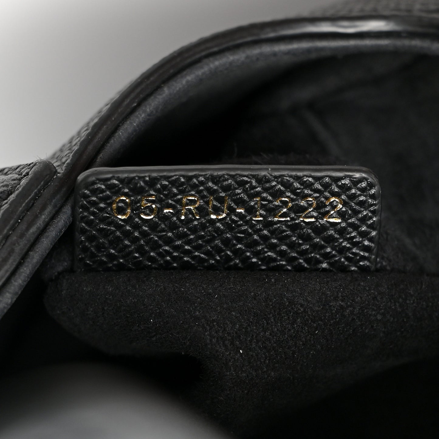 Grained Calfskin Mini Saddle Bag With Strap Black