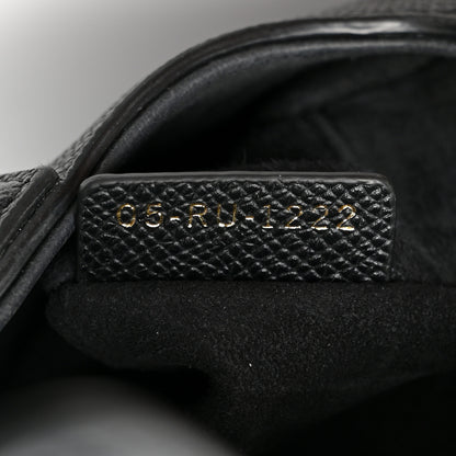 Christian Dior Grained Calfskin Mini Saddle Bag With Strap Black 7 of 12