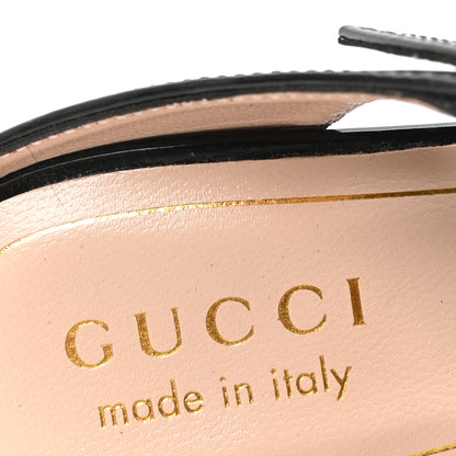 Gucci Regent Calfskin Wedge Mules 36 Black 8 of 9