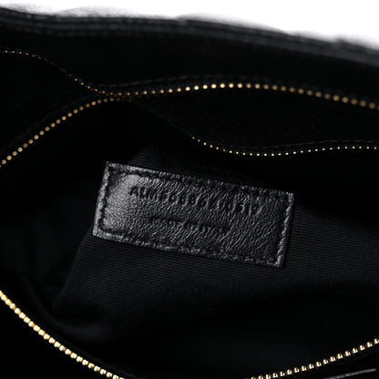 Saint Laurent Grain De Poudre Matelasse Chevron Medium Tribeca Shopping Bag Black 7 of 11