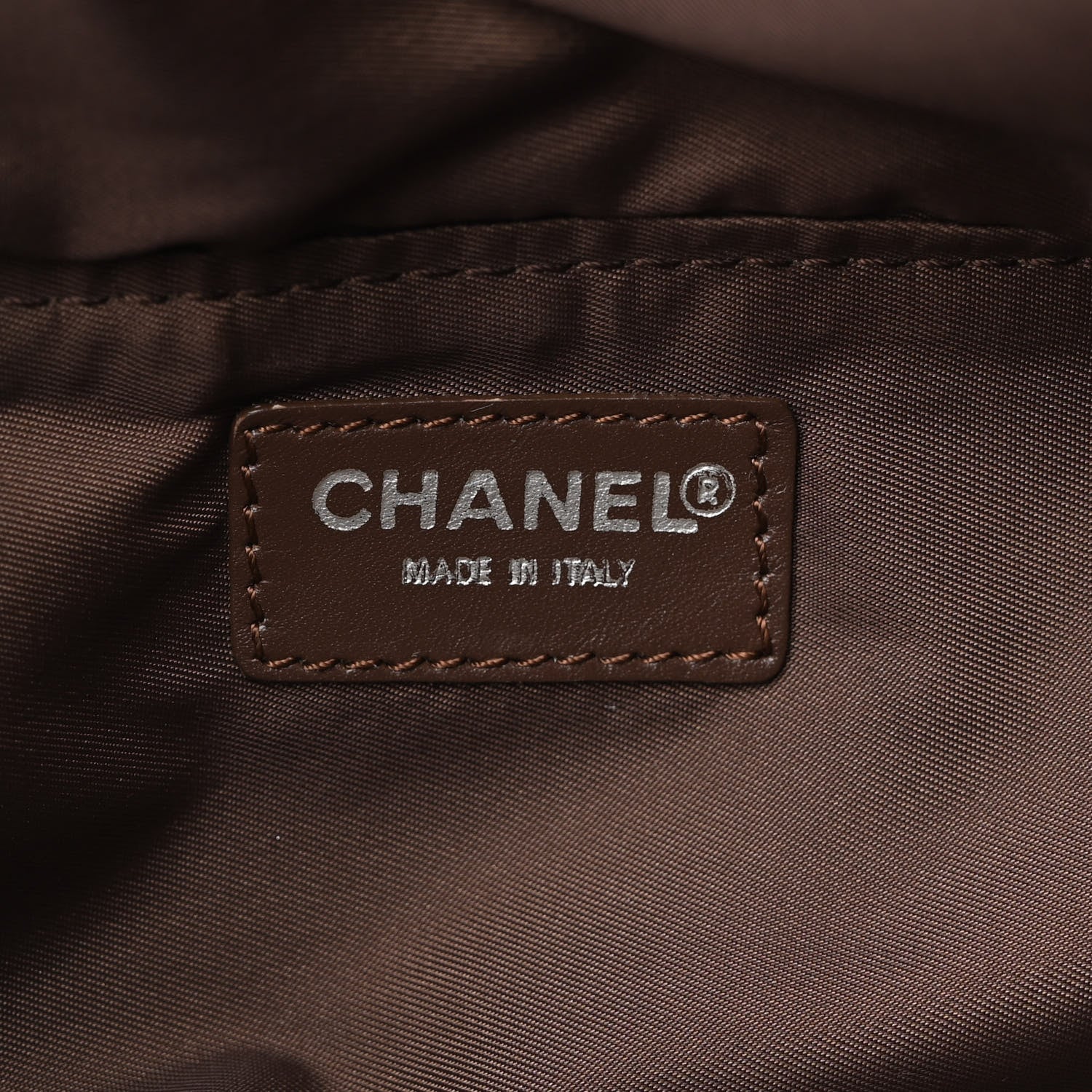 Chanel Nylon Travel Cosmetic Case Brown 6 of 10