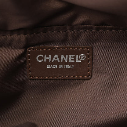 Chanel Nylon Travel Cosmetic Case Brown 6 of 10