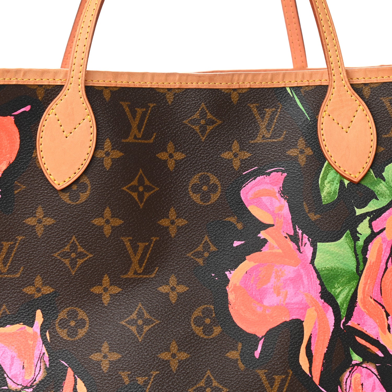 Louis Vuitton Monogram Roses Neverfull MM 7 of 10