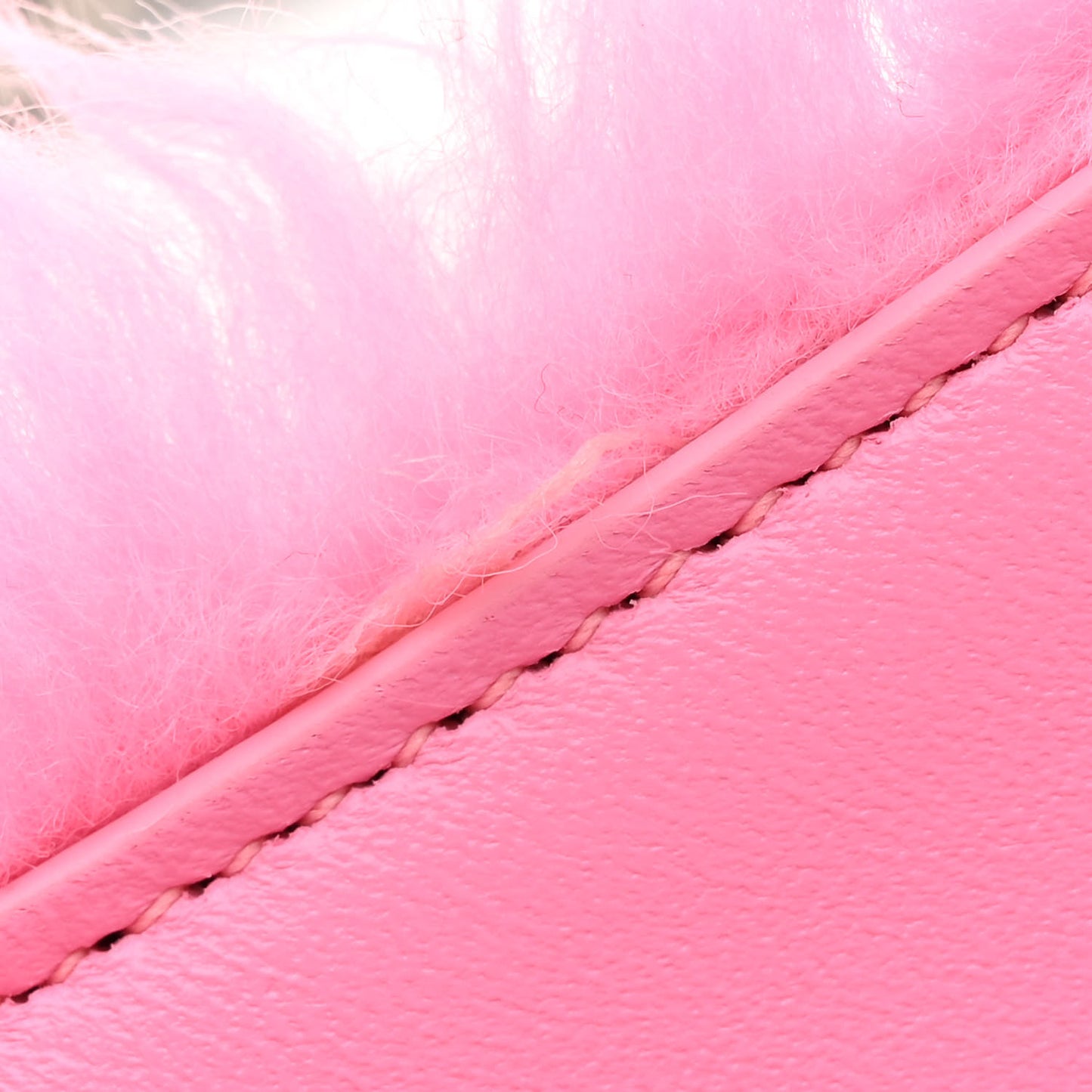 Faux Fur Small Downtown Shoulder Bag Pink