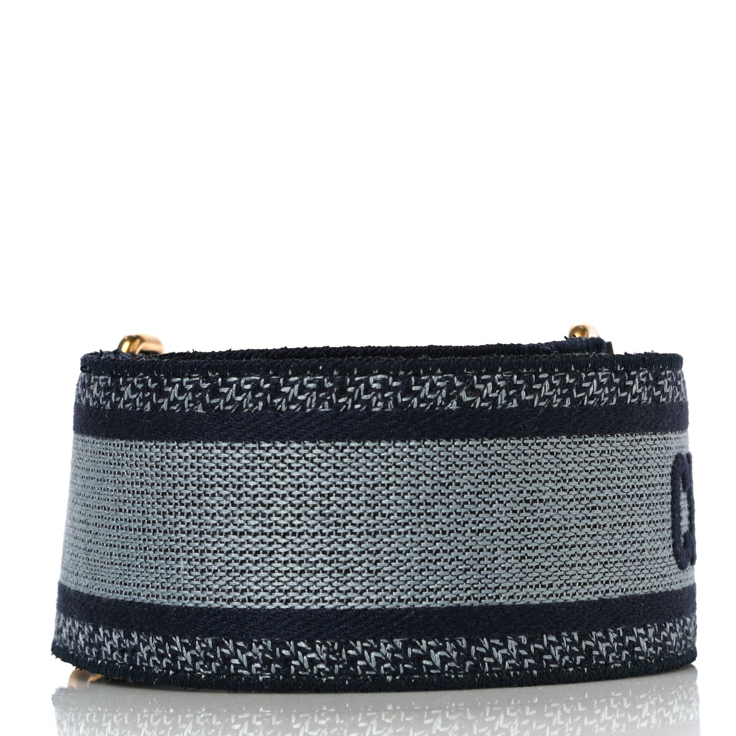 Canvas Embroidered Shoulder Strap Blue