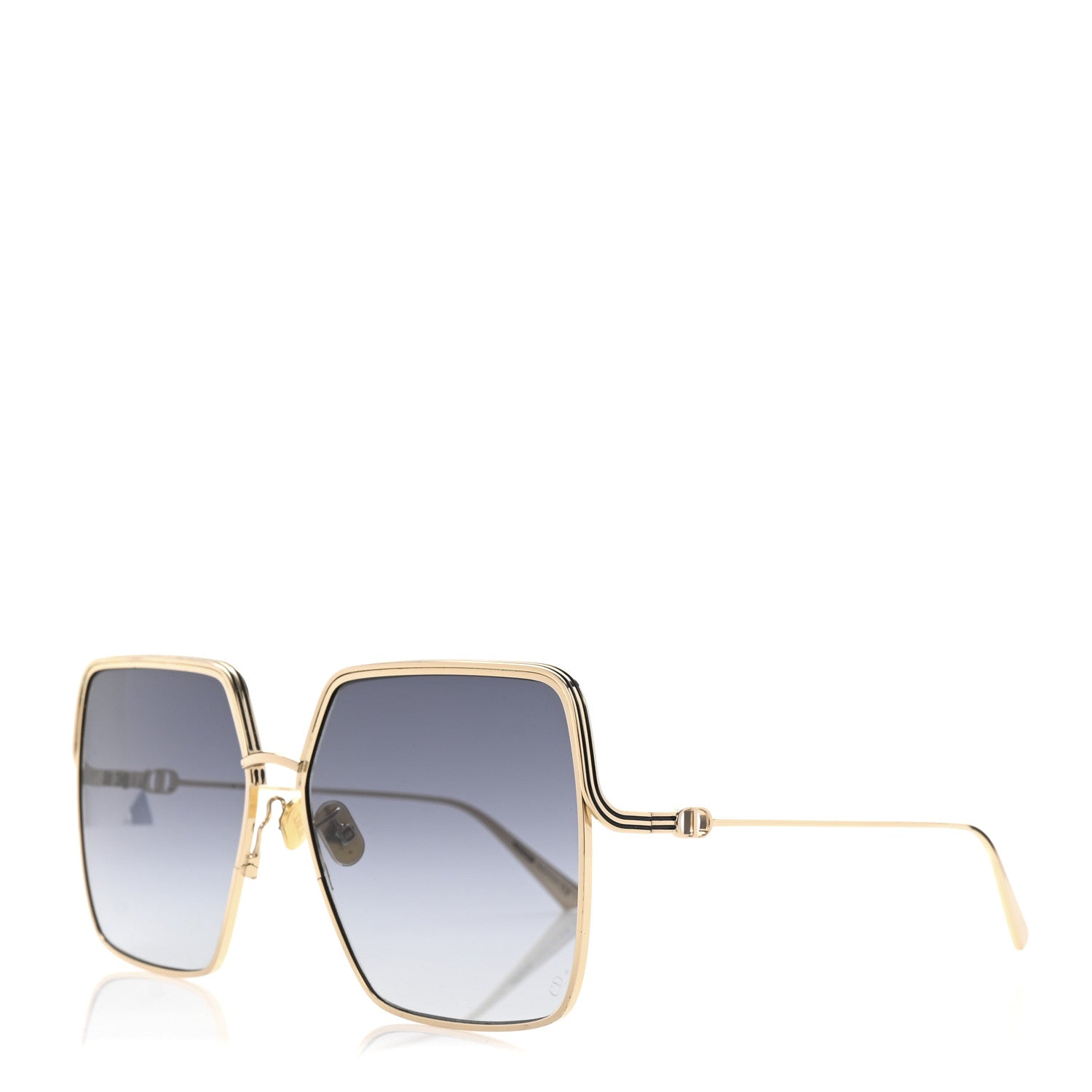 Christian Dior Metal EverDior Square Sunglasses Gold 1 of 8