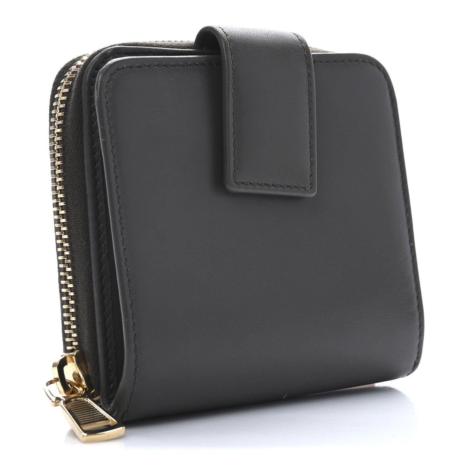 Saint Laurent Lambskin Belle de Jour Zip Around French Wallet Earth 3 of 7