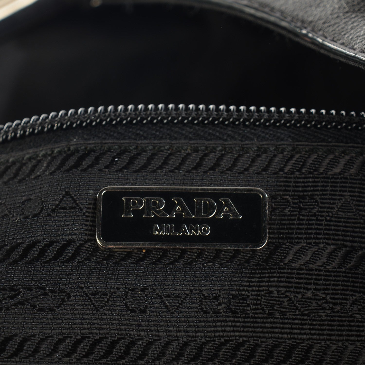 Prada Tessuto Nylon Vitello Foldover Pushlock Satchel Black 5 of 8