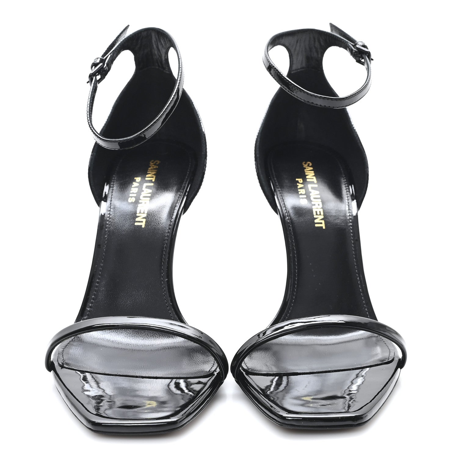 Saint Laurent Vernice Chiffon Opyum 85 Sandals 37 Black 3 of 10