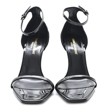Saint Laurent Vernice Chiffon Opyum 85 Sandals 37 Black 3 of 10