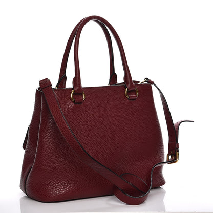 Prada Vitello Daino Tote Cherry 4 of 8