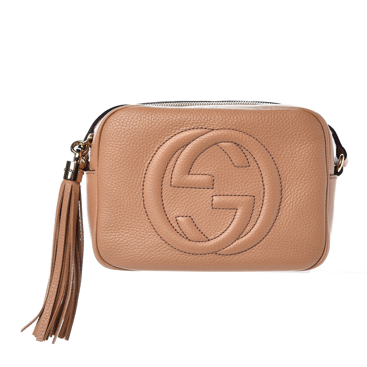 Gucci Pebbled Calfskin Small Soho Disco Bag Rose Beige 1 of 9