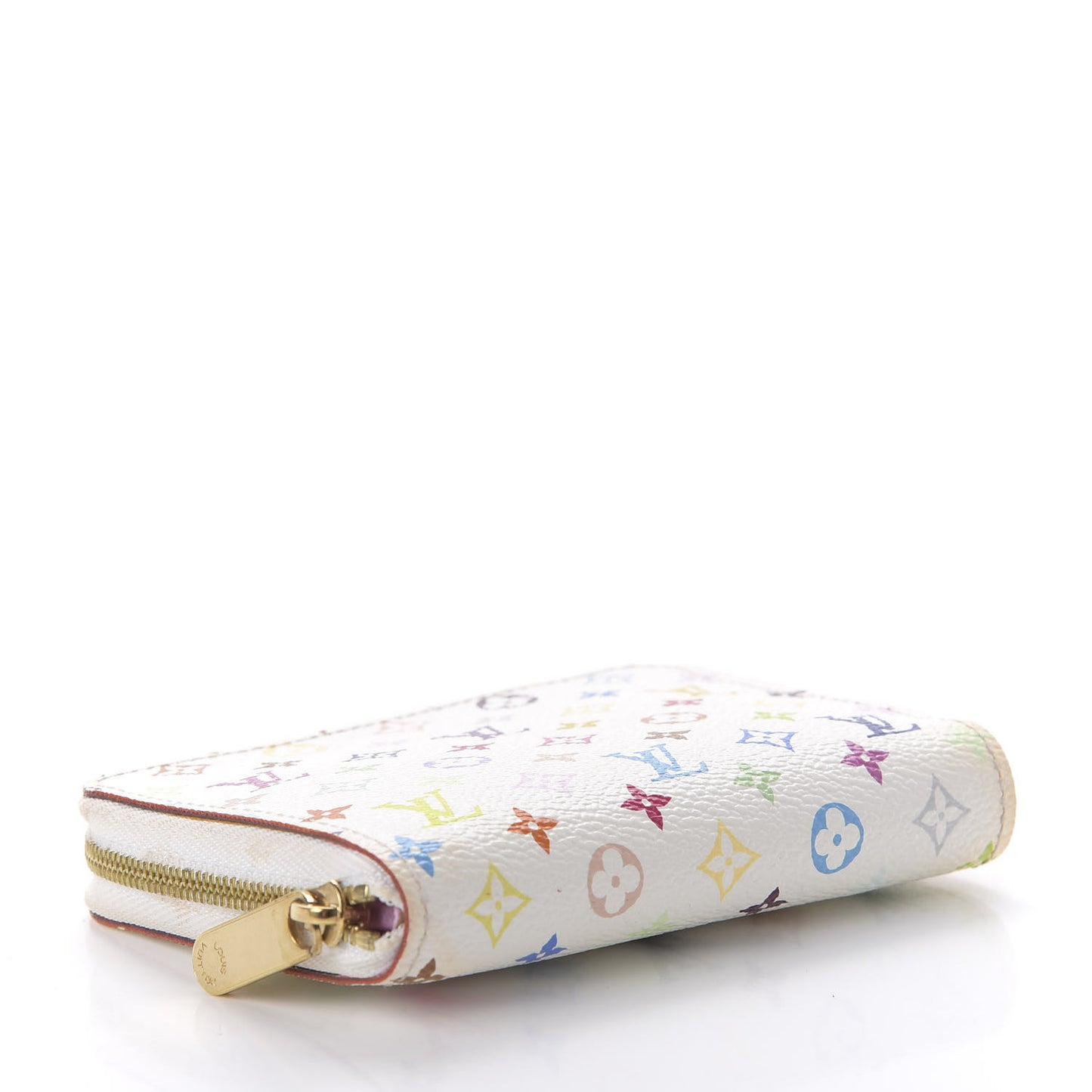 Monogram Multicolor Zippy Coin Purse Wallet White Litchi
