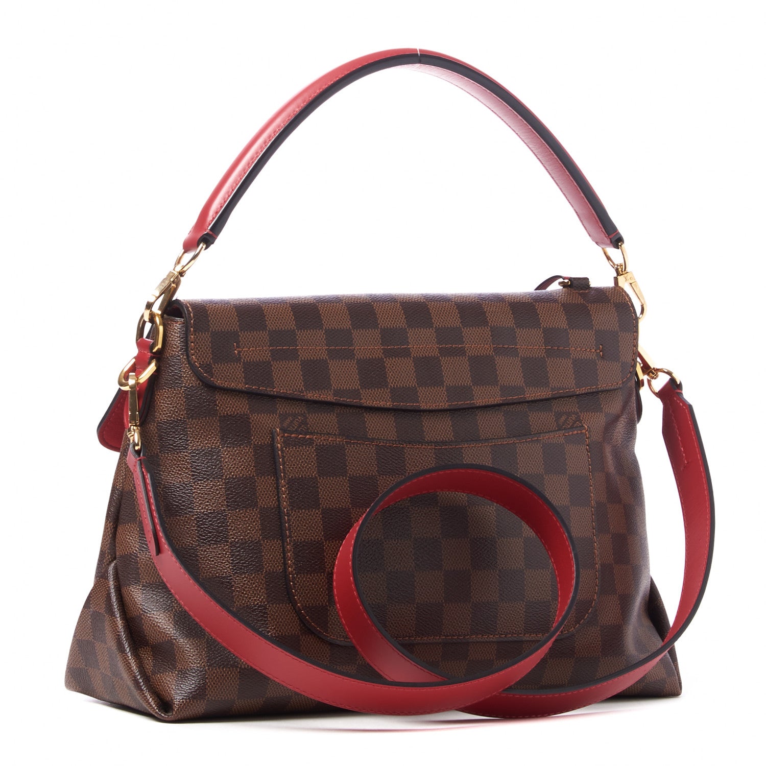 Louis Vuitton Damier Ebene Beaubourg MM Scarlet 2 of 8
