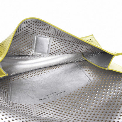 Proenza Schouler Lambskin Perforated Small Lunch Bag Clutch Sulphur 5 of 6