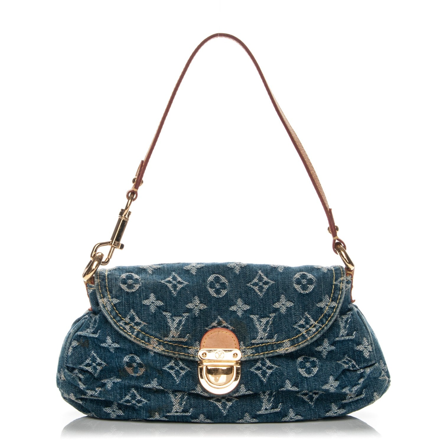 Louis Vuitton Monogram Denim Mini Pleaty Blue 1 of 8
