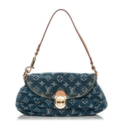 Louis Vuitton Monogram Denim Mini Pleaty Blue 1 of 8
