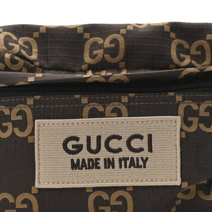 Gucci Recycled Polyester Monogram Jumbo GG Belt Bag Ebony Beige 8 of 10