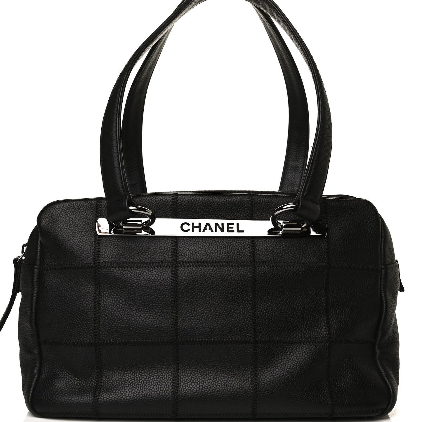 Caviar Square Stitched Tote Black