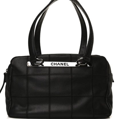 Chanel Caviar Square Stitched Tote Black 7 of 15