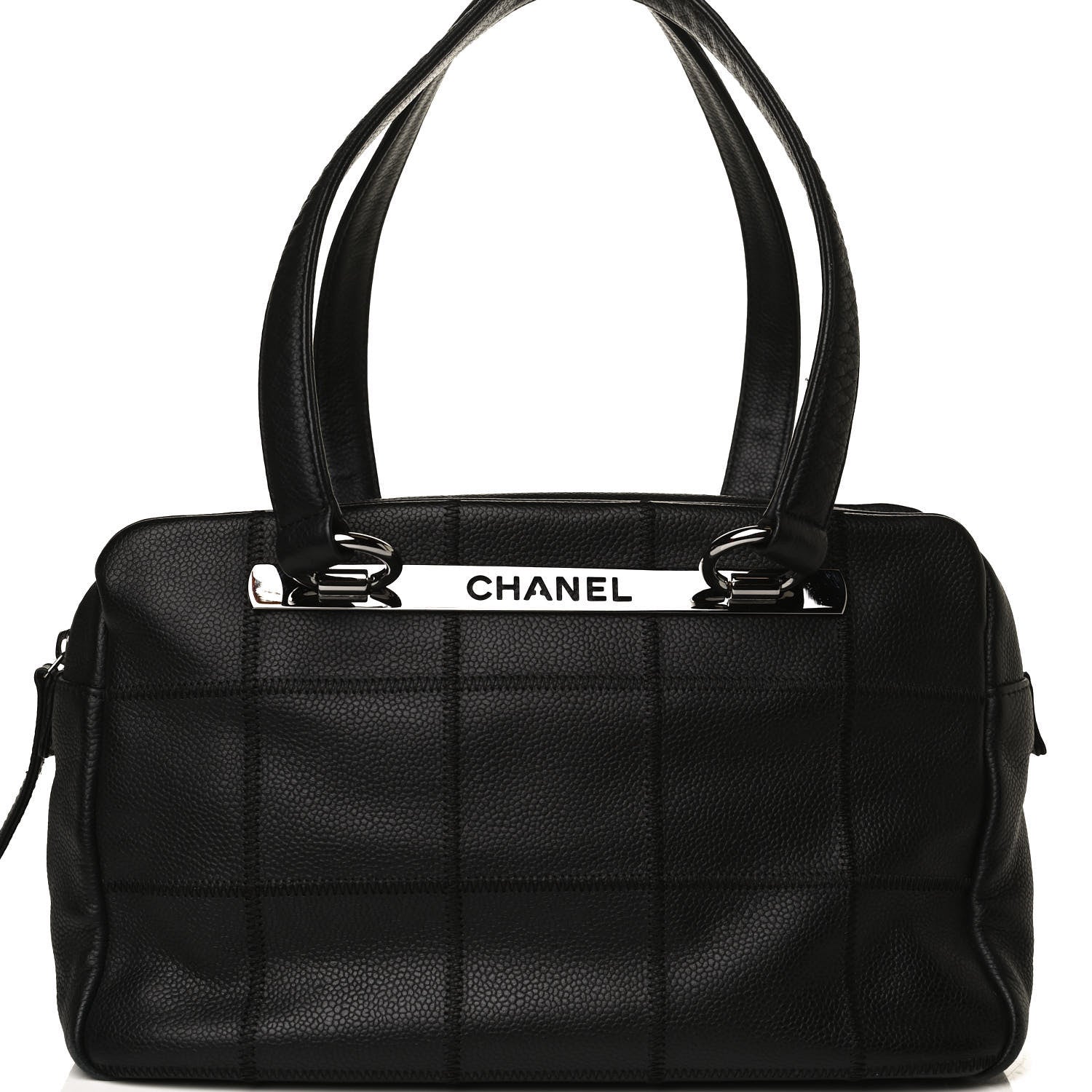 Chanel Caviar Square Stitched Tote Black 7 of 15